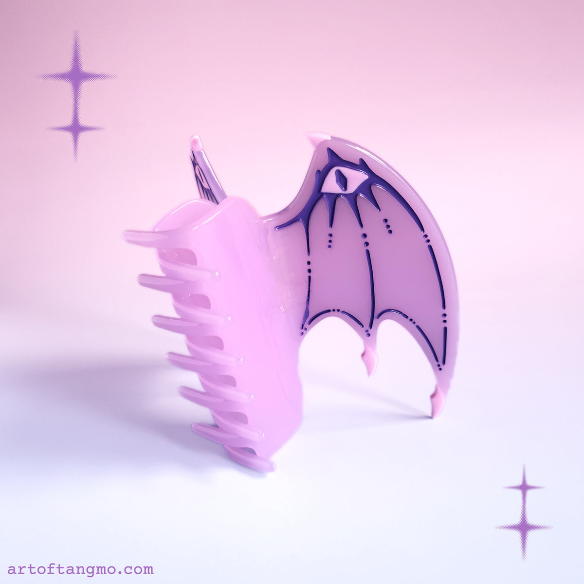 Lilac Demon Wing: Claw Clip