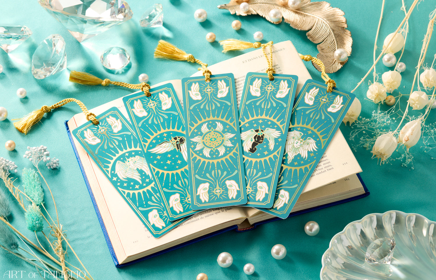 Angelic Visions: Gold Foil Bookmark Set
