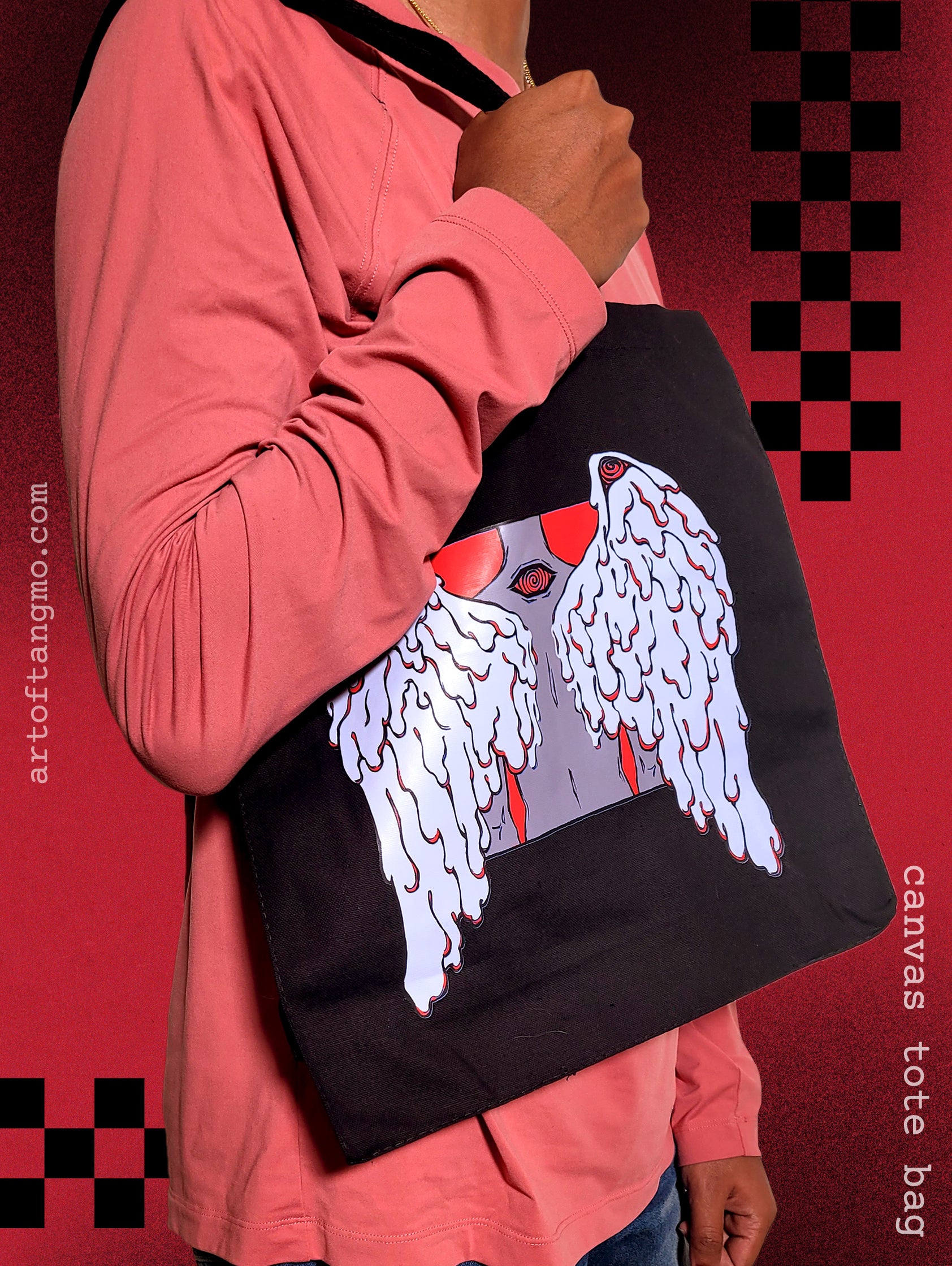 Seraph's Sorrow (Black Variant): Tote Bag