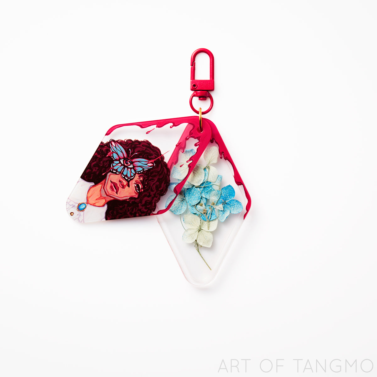 Butterfl(eye): Dried Flower Keychain