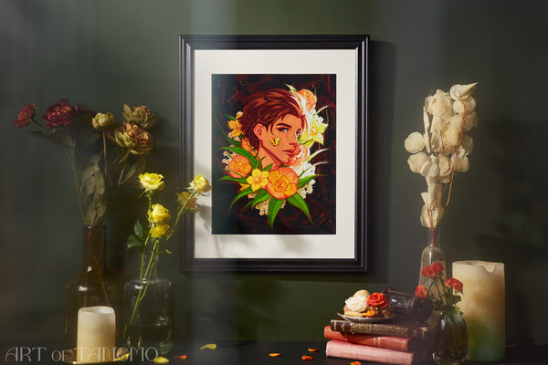 Golden Wildfire: Claude Art Print