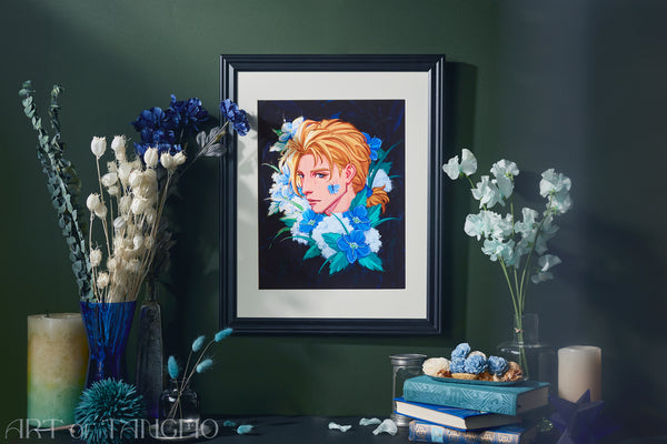 Azure Gleam: Dimitri Art Print