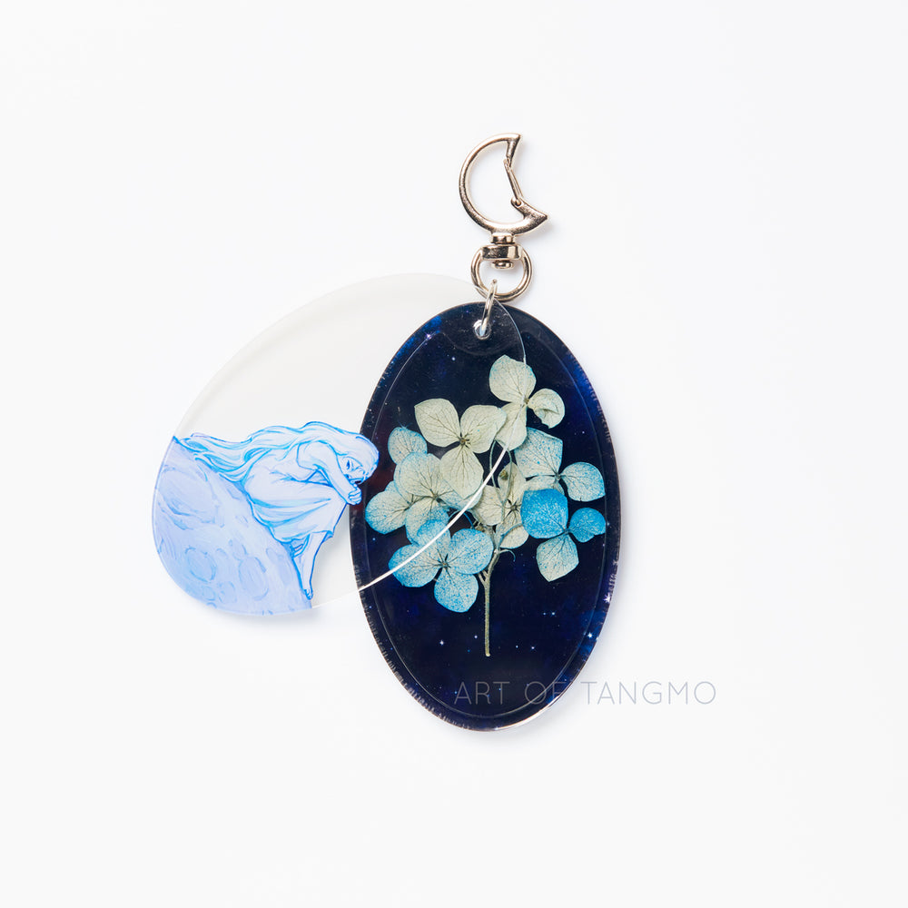 Rose Moon Enamel Keychain – These Are Things