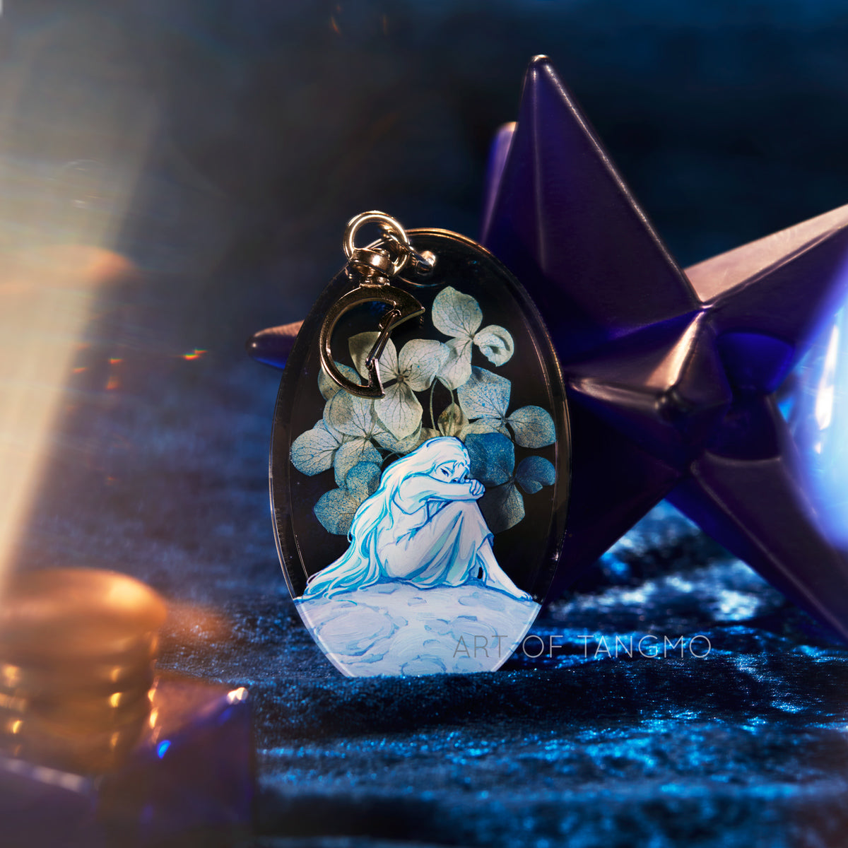 Fly Me to the Moon: Dried Flower Keychain