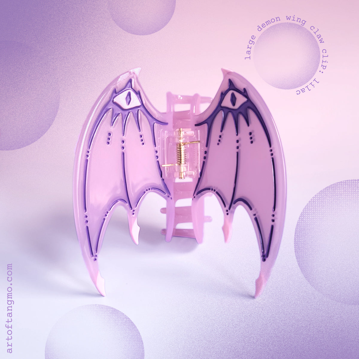 Lilac Demon Wing: Claw Clip