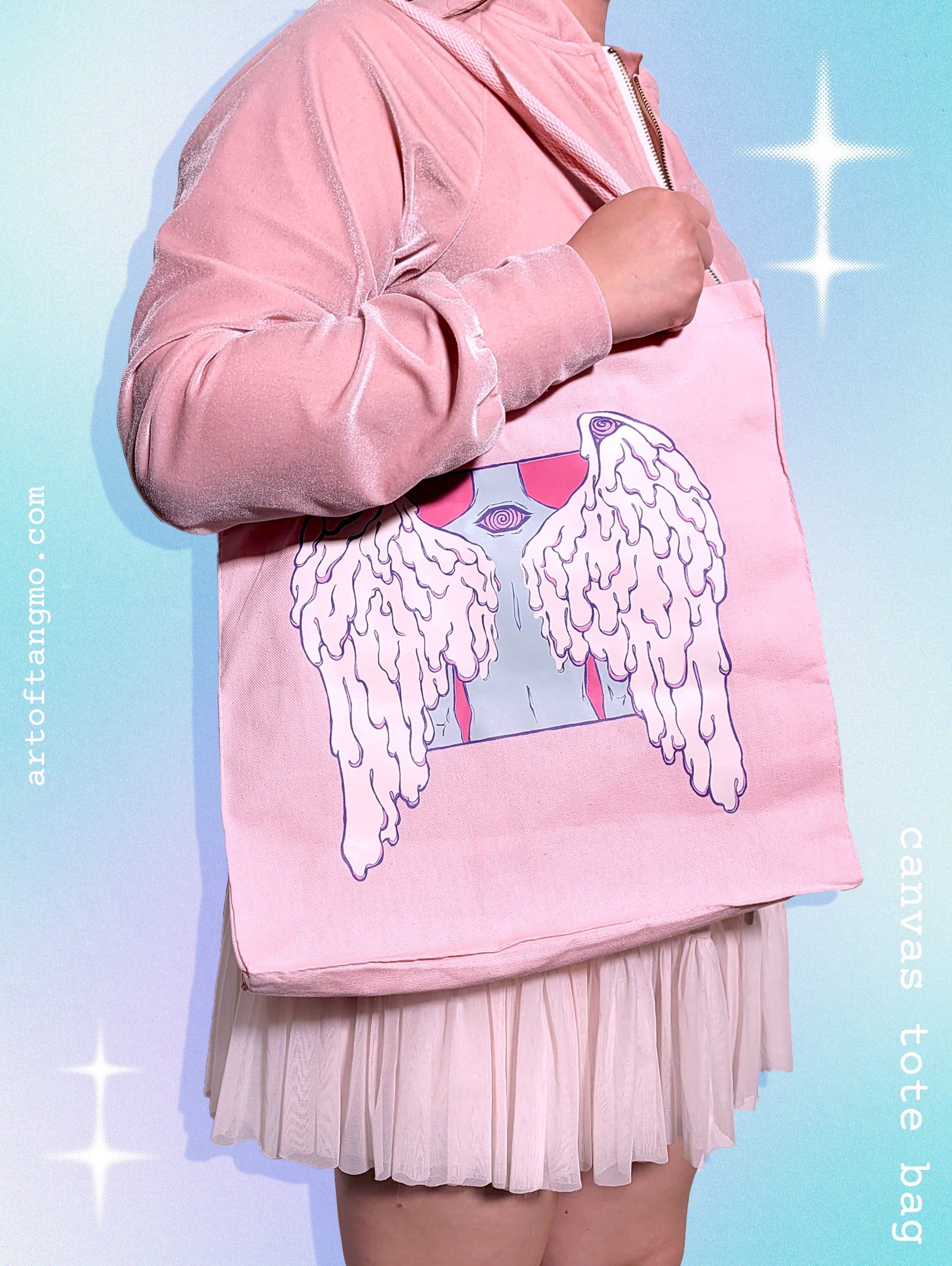 Seraph's Sorrow (Pink Variant): Tote Bag