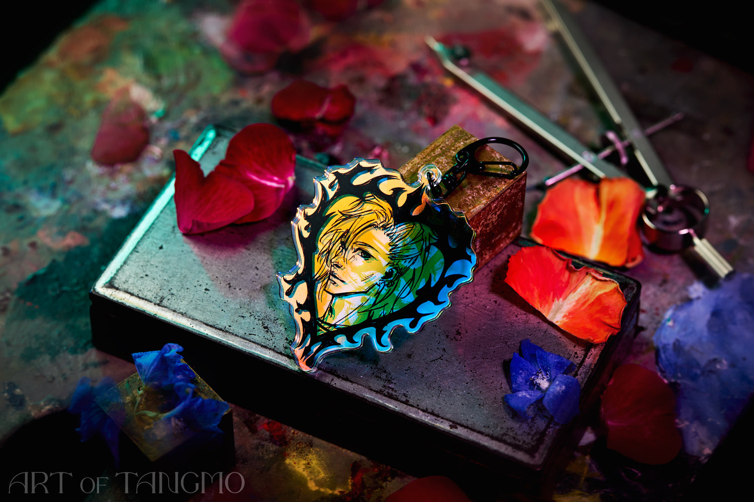 Rei: Glass Hearts Keychain