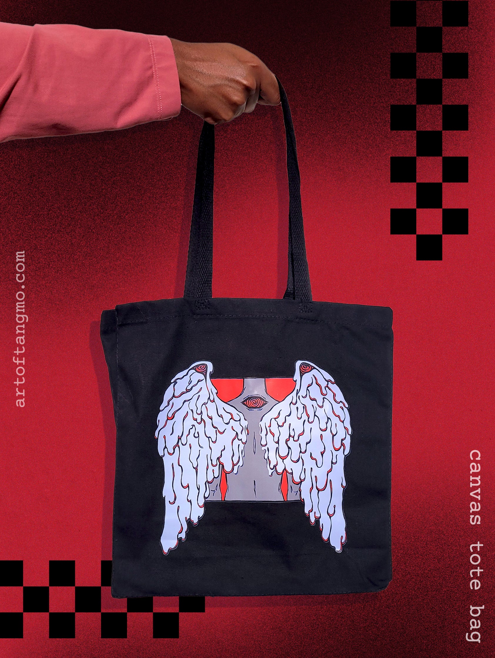 Seraph's Sorrow (Black Variant): Tote Bag