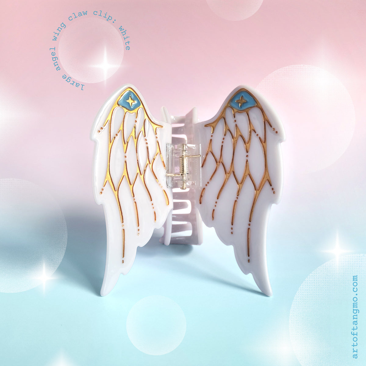 White Angel Wing: Claw Clip
