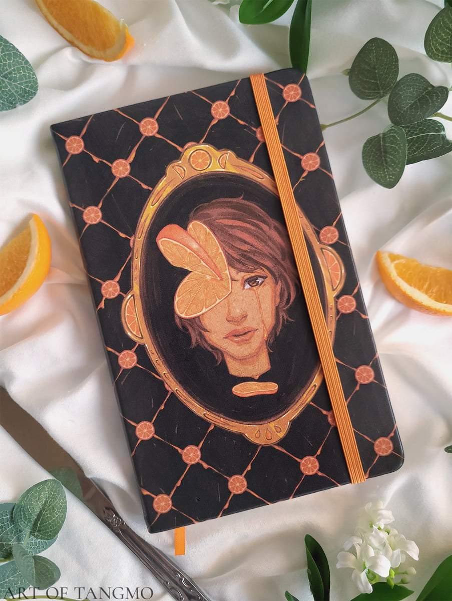 orange juice hardcover journal
